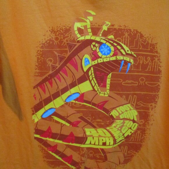 NWT Orange Busch Gardens Amusement Park Roller Coaster Tee Shirt Kids L - Picture 4 of 4